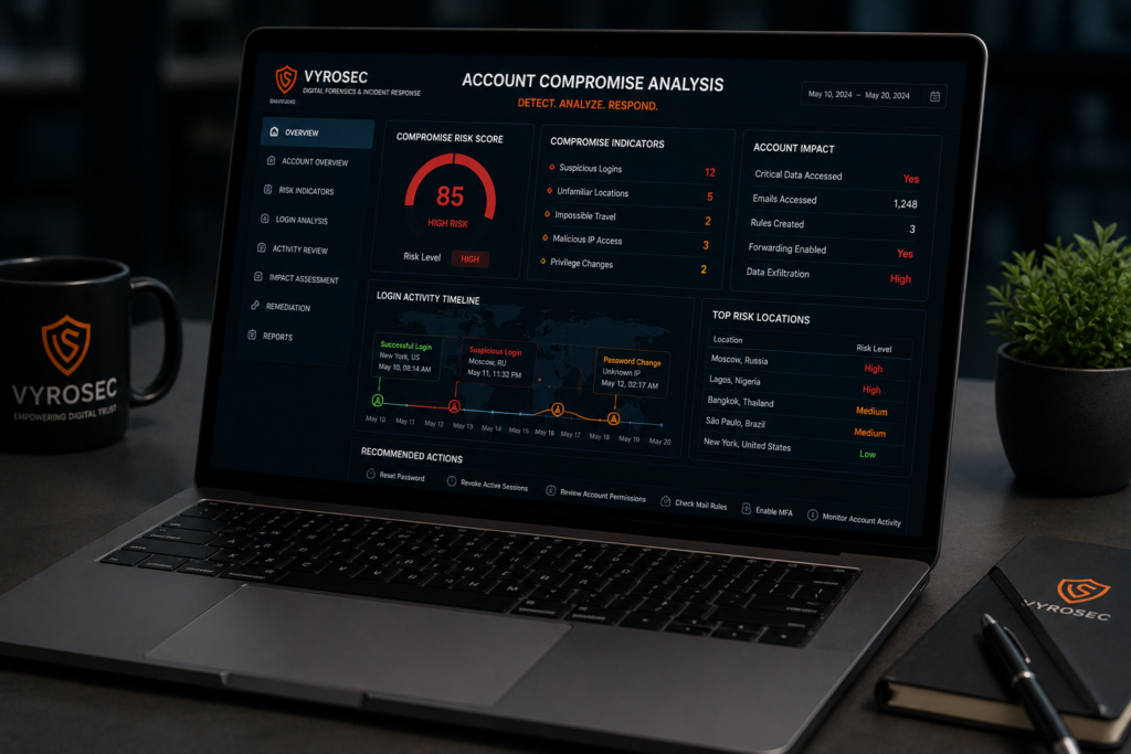 Account compromise analysis